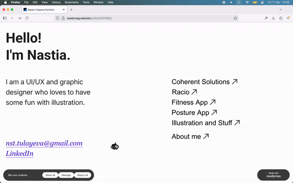 Short website guide animation